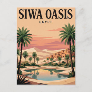 Vintage Travel Postcard   Siwa Oasis, Egypt