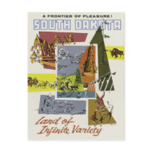 Vintage travel postcard South Dakota USA