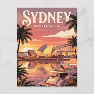 Vintage Travel Postcard Sydney Australia