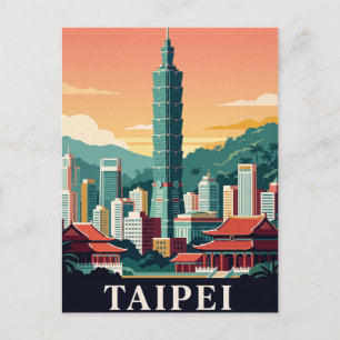 Vintage Travel Postcard TAIPEI