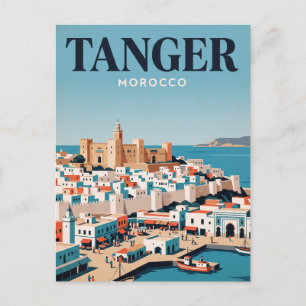 Vintage Travel Postcard Tanger, Morocco