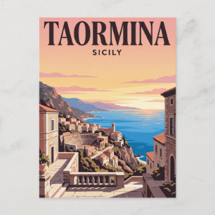 Vintage Travel Postcard   Taormina, Italy