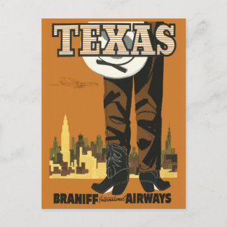 Vintage Travel Postcard Texas (updated design)