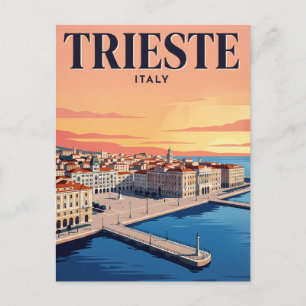 Vintage Travel Postcard Trieste, Italy