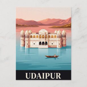 Vintage Travel Postcard UDAIPUR