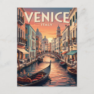Vintage Travel Postcard Venice Italy