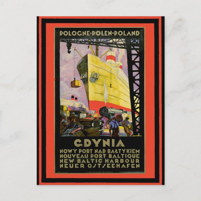 Vintage Travel Poster 56 Postcard (Front)