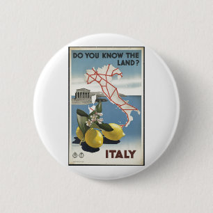 Vintage Travel Poster Ad Retro Prints 6 Cm Round Badge