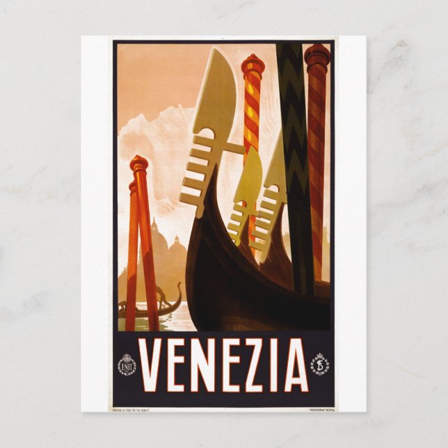 Vintage Travel Poster Ad Retro Prints Postcard (Front)