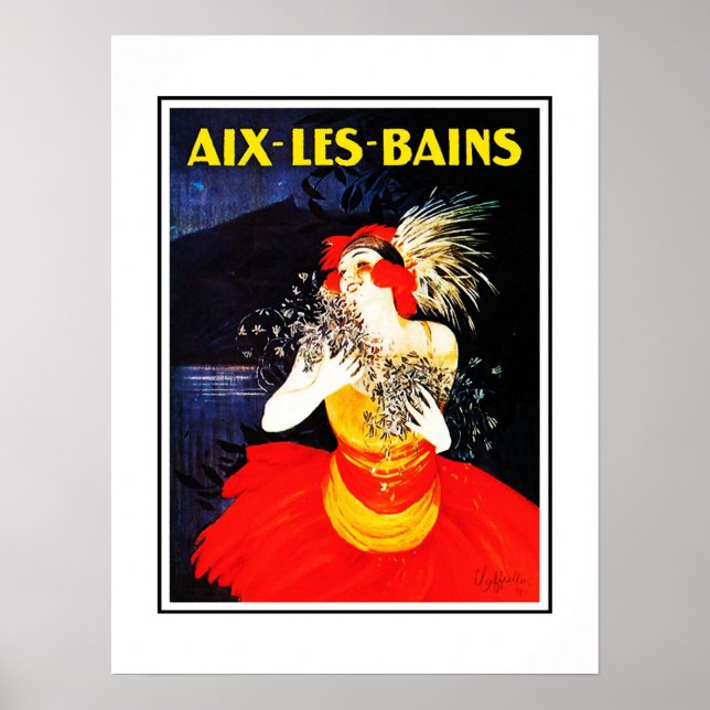 Vintage Travel Poster Aix Les Bains (Front)