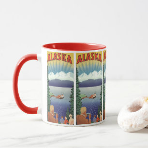 Vintage Travel Poster, Alaska Mug
