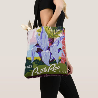 Vintage Travel Poster Art, Discover Puerto Rico! Tote Bag