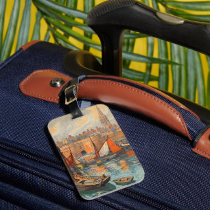 Vintage Travel Poster Art, Saint Malo, France Luggage Tag