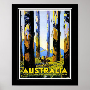Vintage Travel Poster Australia Large Size