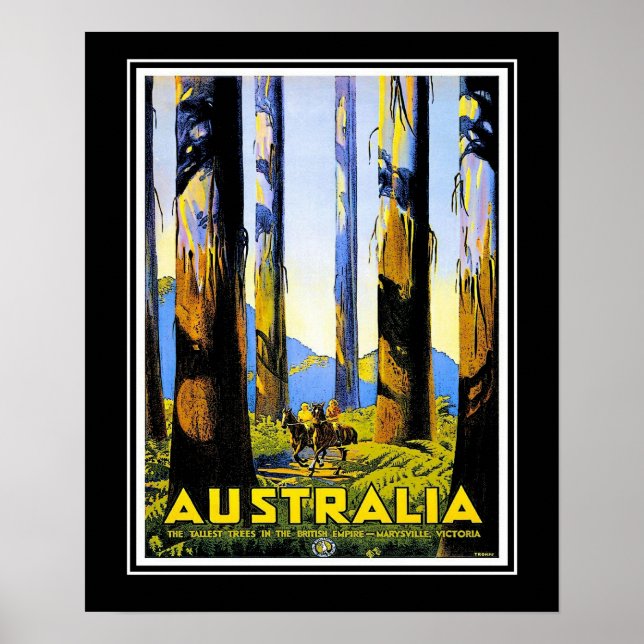 Vintage Travel Poster Australia Large Size (Front)