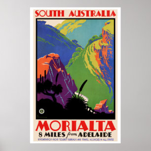 Vintage Travel Poster Australia Morialta