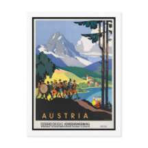 Vintage Travel Poster,Austria