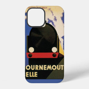 Vintage Travel Poster, Bournemouth Belle Train iPhone 12 Case