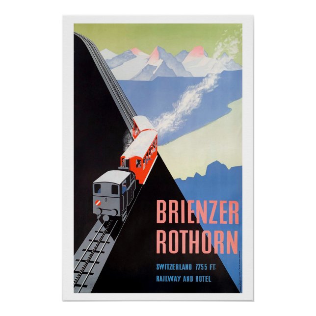 Vintage Travel Poster Brienzer Rothorn (Front)