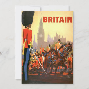 Vintage Travel Poster, British Royal Guard Invitation