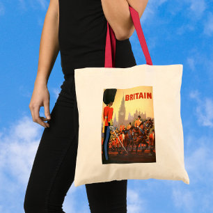 Vintage Travel Poster, British Royal Guard Tote Bag