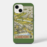 Vintage Travel Poster, City of London Aerial View