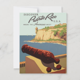 Vintage Travel Poster, Discover Puerto Rico!