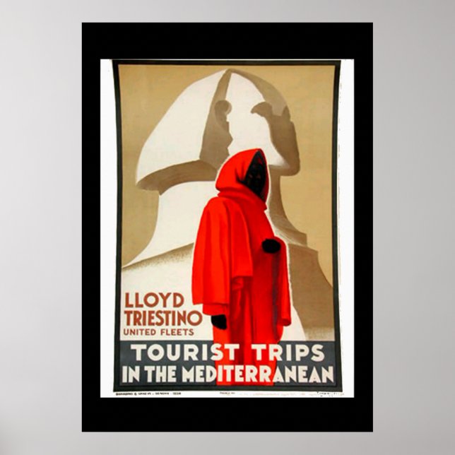Vintage Travel Poster Egypt Mediterranean (Front)