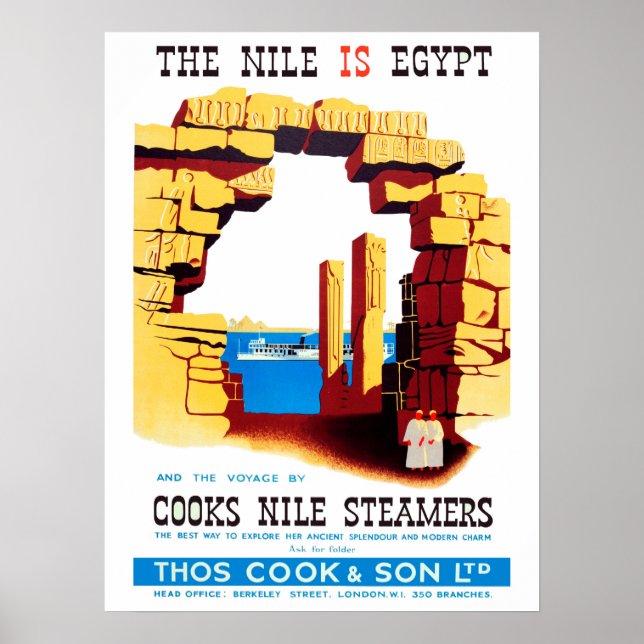 Vintage Travel Poster - Egypt Nile (Front)