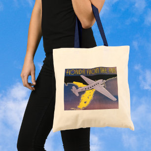 Vintage Travel Poster, Florida from Air Aeroplane Tote Bag