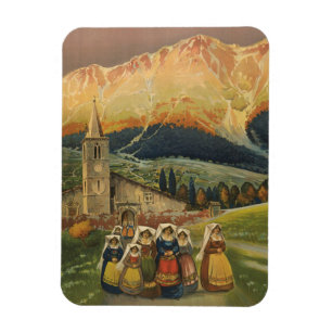 Vintage Travel Poster For Abruzzo, Italy. Magnet
