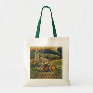 Vintage Travel Poster For Abruzzo, Italy. Tote Bag