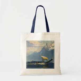 Vintage Travel Poster For Alaska Northern Pacific Tote Bag
