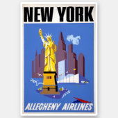 Vintage Travel Poster For Allegheny Airlines (Front)
