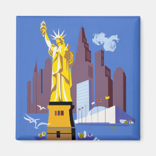 Vintage Travel Poster For Allegheny Airlines Magnet