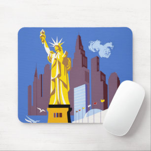 Vintage Travel Poster For Allegheny Airlines Mouse Mat