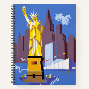 Vintage Travel Poster For Allegheny Airlines Notebook