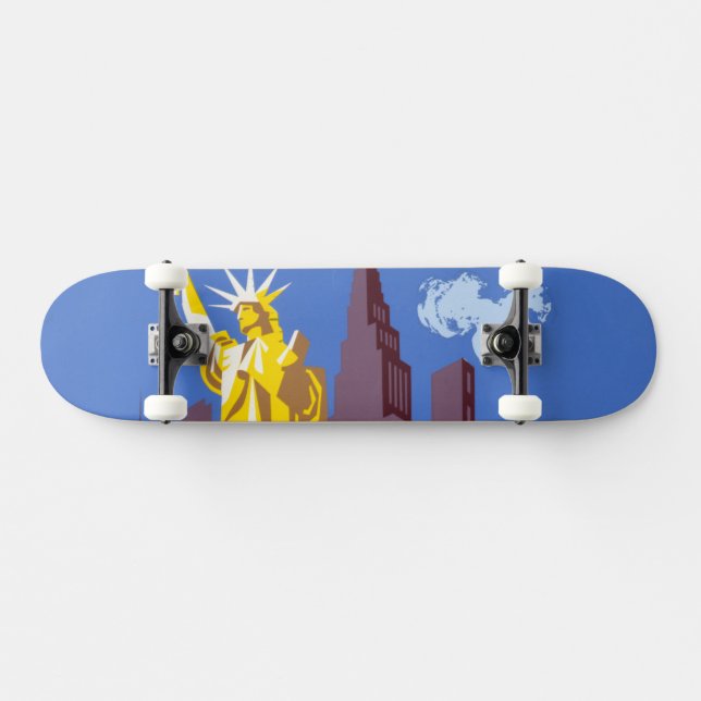 Vintage Travel Poster For Allegheny Airlines Skateboard (Horz)