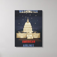 Vintage Travel Poster For American Airlines