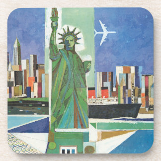 Vintage Travel Poster For American Airlines Coaster