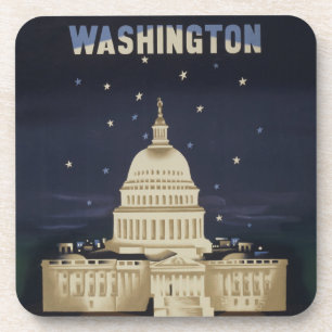 Vintage Travel Poster For American Airlines Coaster