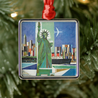 Vintage Travel Poster For American Airlines Metal Tree Decoration