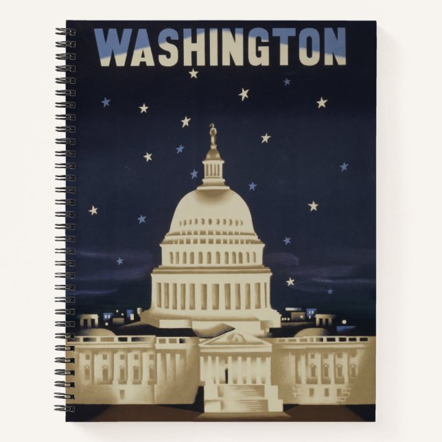 Vintage Travel Poster For American Airlines Notebook (Front)