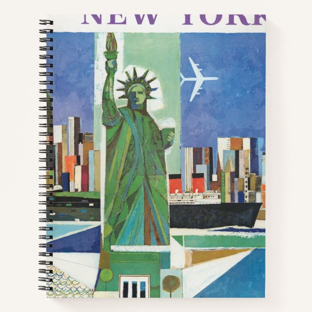 Vintage Travel Poster For American Airlines Notebook (Front)
