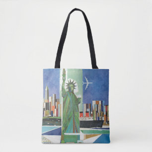 Vintage Travel Poster For American Airlines Tote Bag