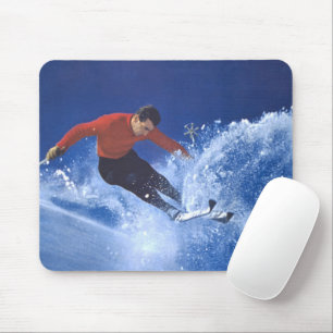 Vintage Travel Poster For Aspen, Colorado Mouse Mat