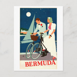 Vintage Travel Poster for Bermuda Postcard