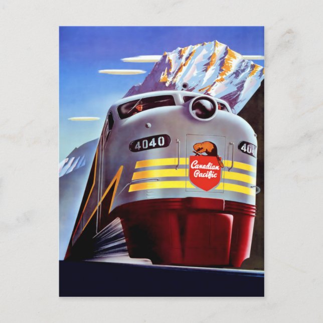 Vintage Travel Poster For Canada Postcard (Front)