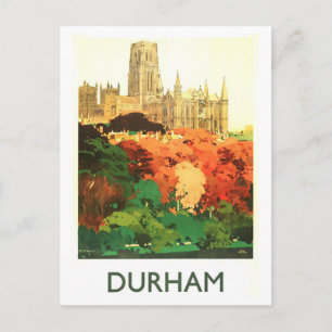 Vintage Travel Poster for Durham in England Postcard