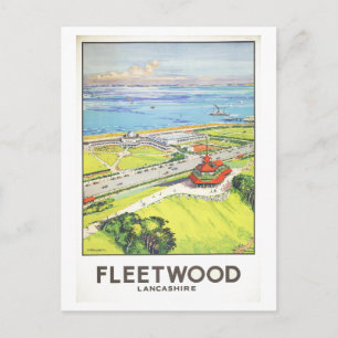 Vintage Travel Poster for Fleetwood in England Postcard